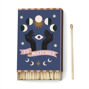 HOF House of Furniture Adopo Boxed Matches "Moon" set of 75 matches